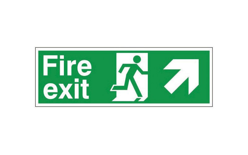 Fire Exit Sign Arrow Up Right